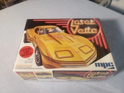 Vintage MPC BIG 1/20 LASER VETTE 1-0743 NEW OLD STOCK FACTORY SEALED 1979 MINTY - Image 1 of 4