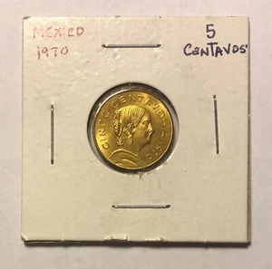 BANCO OF MEXICO LOT OF ONE 1970 or 1971 5 CENTAVOS COIN CIRCULATED ( ONE COIN ) - Picture 1 of 4
