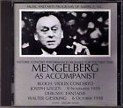 MENGELBERG: BLOCH Violin Concerto DEBUSSY Fantaisie SZIGETI GIESEKING M&A JP CD