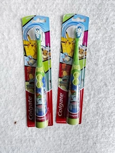 2* Colgate Kids Toothbrush Battery Powered Electric Extra Soft Bristles Pokemon - Picture 1 of 2