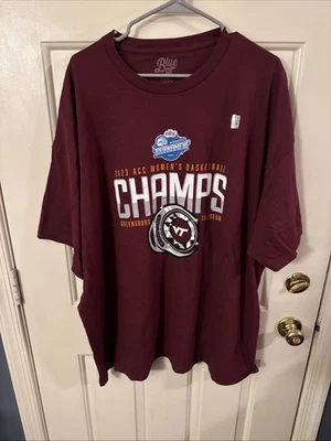 3XL 2023 National Champion Virgina Tech Women’s Basketball T Shirt NWOT - Image 1 of 4