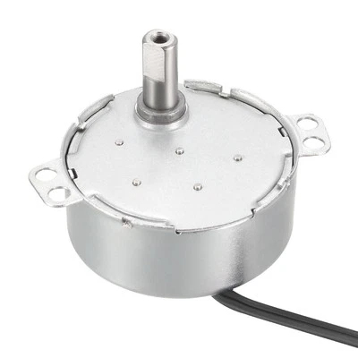 METALLIXITY Motore Sincrono AC 220-240V 4-5RMP 50-60Hz 4W Doppio Albero Piatto CW/CCW