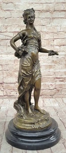 Estatuilla de bronce Moreau Harvest Girl escultura arte clásico estatua para coleccionistas - Imagen 1 de 10