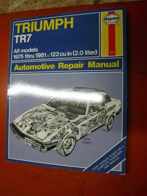 1975-81 TRIUMPH TR7 HAYNES REPAIR MANUAL SERVICE 75 77 78 79 80 CLEAN Foto 1 de 4