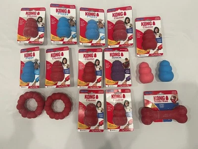 KONG Dog Toys Lot of 16 Medium – Classic, Puppy, Ring, Senior – New Open Box - Image 1 of 2