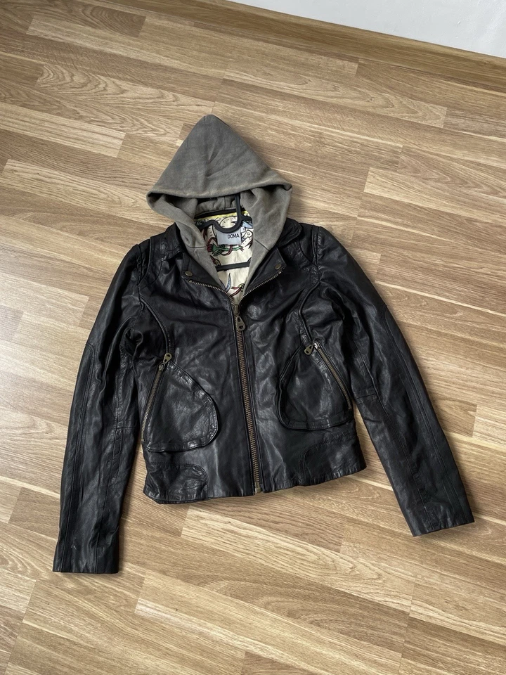 DOMA Women’s Leather Black Jacket Size 1 - Image 1 of 4