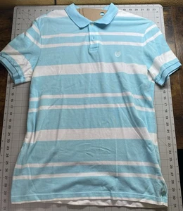 Polo pullover manica corta Chaps Ralph Lauren logo uomo blu/bianco L - Foto 1 di 5