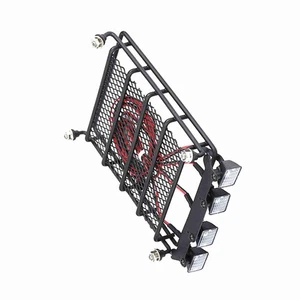 RC Dachträger Gepäckträger mit LED Beleuchtung passend für Axial SCX10 1/10 RC Auto - Bild 1 von 22