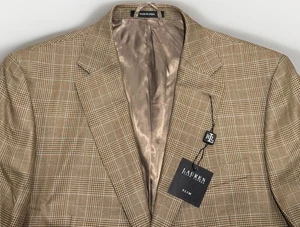 Blazer a Cuadros Ralph Lauren Etiqueta Negra Pata de Gallo Mezcla Lana Seda Talla 42 Regular Nuevo con Etiquetas - Imagen 1 de 9