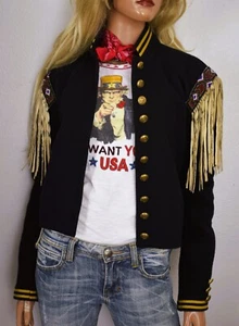 DOUBLE D RANCH Frontier Range Rider Wool Military Jacket Size Small - Picture 1 of 5