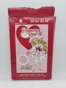 Vintage 1993 Peppermint Rose Box Of 29 Valentines - Picture 1 of 11