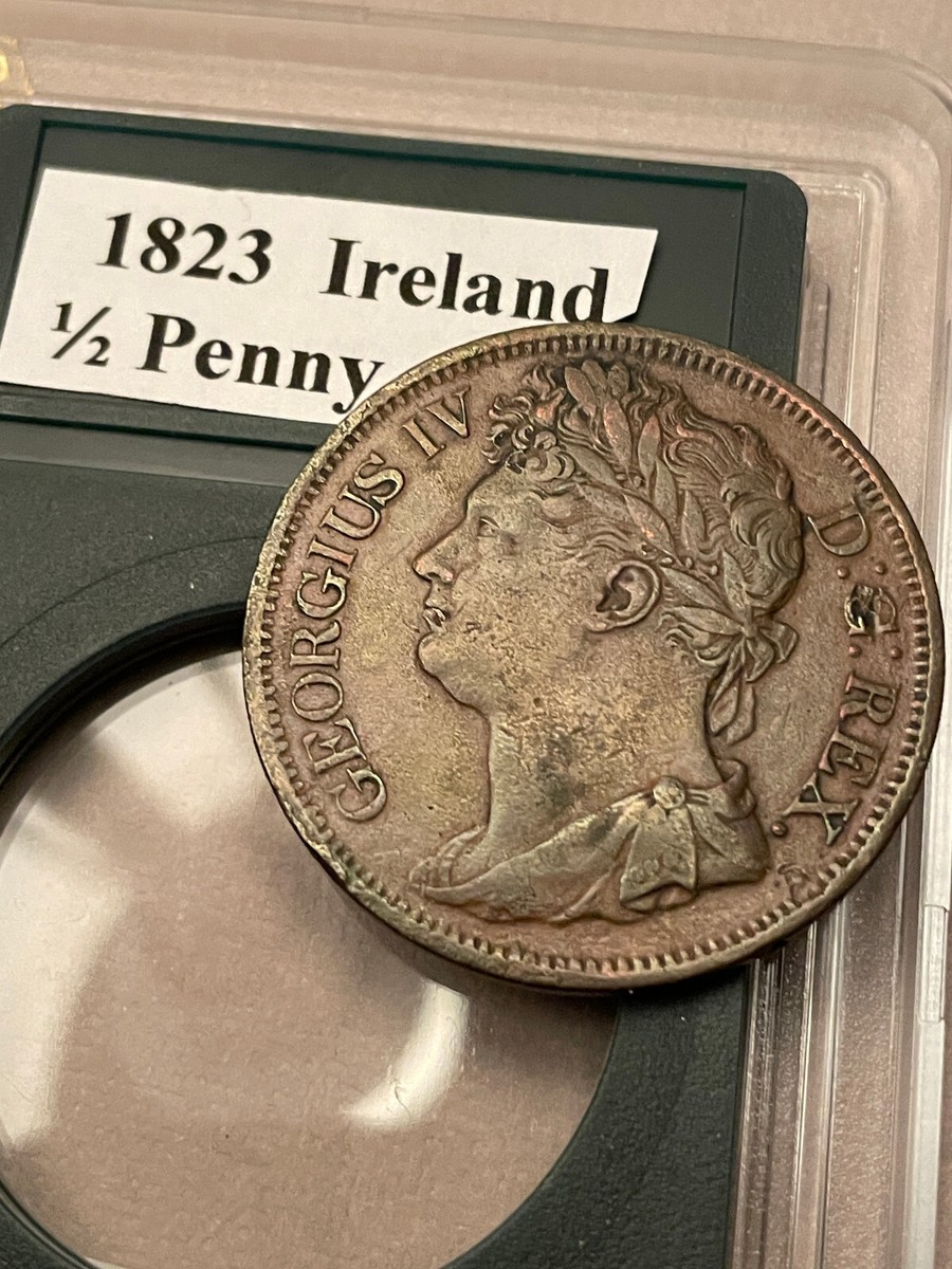 アイルランド 1/2ペニー銅貨 ジョージ4世（1823年）NGC VF NGC VF 0 Penny