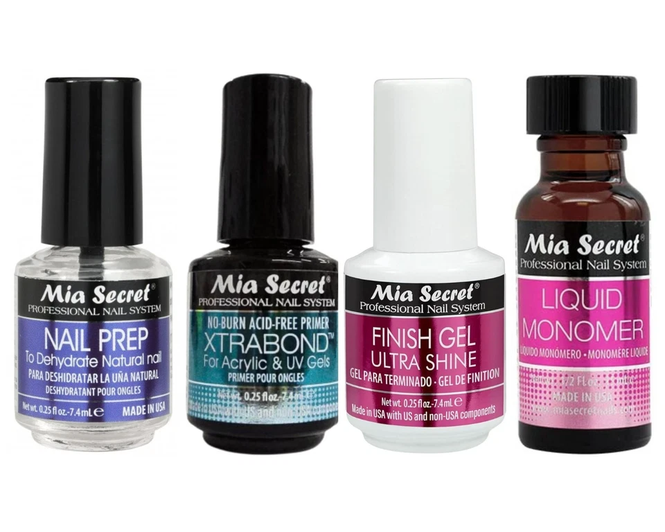 Mia Secret ногтей подготовки, мини Xtrabond праймер, УФ отделка гель и жидкий мономер-0,25 унций - Изображение 1 из 1
