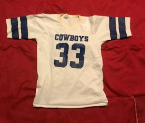VTG RAWLINGS DALLAS COWBOYS #33 XL YOUTH JERSEY FOOTBALL TONY DORSETT ATHELTICS - Picture 1 of 7