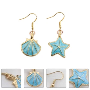 Shell Earrings Miss Fashion Accessories Beach Ornaments - Picture 1 of 12