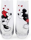 Exclusive Mickey and Minnie Mouse Kiss Hearts 2-Pack Stemless Fluted Glassware S