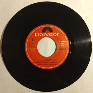 LEVEL 42 -RUNNING IN THE FAMILY / DREAM CRAZY- 1985 SPANISH 7" SINGLE, NEW WAVE - Picture 1 of 3