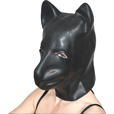 realistische Latex HUNDE MASKE* Petplay Fasching Karneval Halloween - Bild 1 von 4