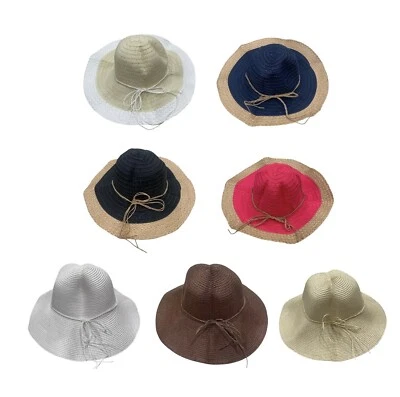 Lot Of 28 Time And Tru Women's Paper Straw Packable Floppy Hat One Size Assorted - Image 1 of 4