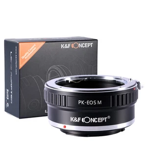 Adattatore K&F Concept per obiettivo con attacco Pentax K per fotocamera Canon EOS M1 M2 M3 M5 - Foto 1 di 10
