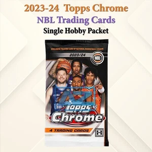 2023-24 Topps Chrome NBL Hobby Box Pack Basketball Trading Cards Sealed 1 Packet - Picture 1 of 1