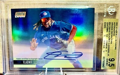 2021 Topps Stadium Club Chrome Vladimir Guerrero Jr Auto Orange #/25 BGS 9.5 - Image 1 of 2