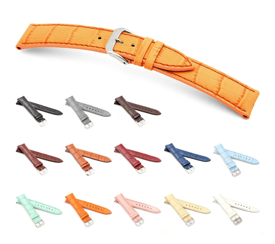 RIOS1931 XS Alligator Style Watch Band "Louisiana", 16-22 mm, 13 colors, new! - Image 1 of 1