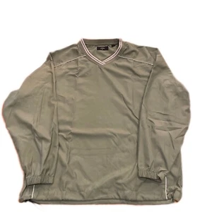 Vintage Callaway Golf Sport Men's Pullover V-Neck Windbreaker Jacket Large Green - Picture 1 of 8