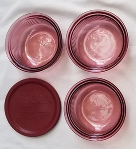 3 cazuelas redondas Corning Visions de arándano de 1 pinta con una tapa - Imagen 1 de 6