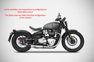 COLLETTORI 2 IN 2 ZARD ACCIAIO INOX CERAMICATO RACING TRIUMPH BOBBER 2017-23 - Foto 1 di 5