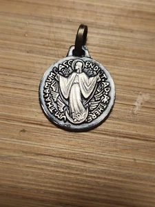 Mariä Himmelfahrt. Antiker religiöser kleiner Anhänger. Französische Medaille von Fernand Py. - Bild 1 von 2