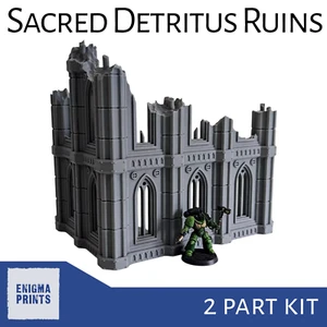 Gothic City Ecke Ruinen #2 - 28 mm Tischplatte Streuung Gelände 3D-Druck - Bild 1 von 8