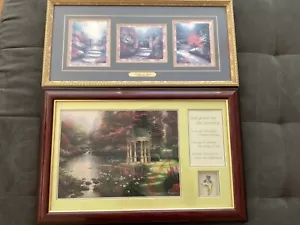 2010 Thomas Kinkade "Serenity Prayer" & 1995 “Garden of Lights” Framed Prints. - Picture 1 of 5