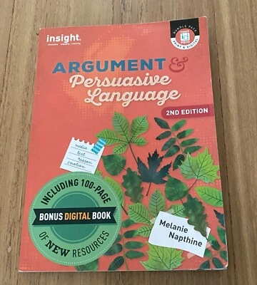Insight Argument & Persuasive Language 2nd Second Edition by Melanie Napthine - image 1 of 2