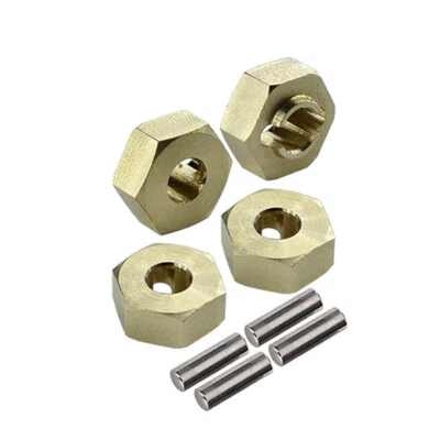 NEW GPM Brass 3mm Thick Wheel Hex Hubs Set for Axial 1/24 AX24 XC-1 Crawler - Image 1 of 2