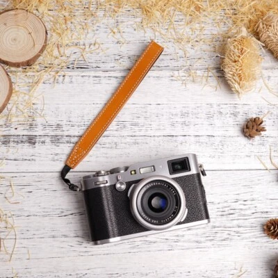 Nuevo Accesorio de Fotografía Cinturón Correa Muñeca Cámara DSLR Cuero de Vaca Hecho a Mano 6 Colores Foto 1 de 4