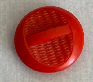 Nice Size Red La Mode BM Plastic Polymer Button,Nice Woven/Weave Pattern 1 1/8" - Picture 1 of 3