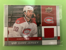 Robert Lang 2009-10 Upper Deck Series 1 UD Game Used Jersey #GJ-LG Red