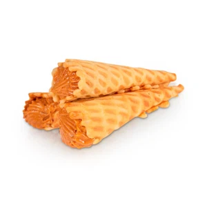 Gefüllte Waffelnhörnchen mit Karamellgeschmack tiefgefroren 200 g Waffelbecher - Bild 1 von 1