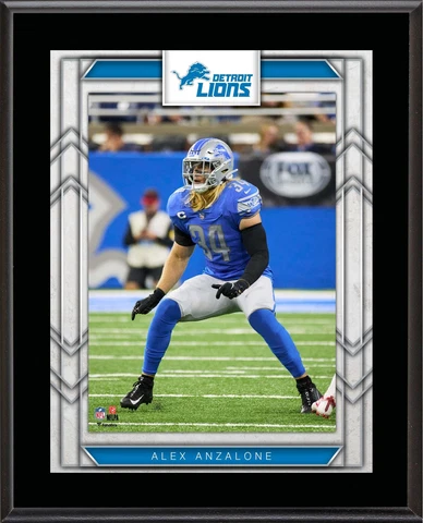 Alex Anzalone Detroit Lions 10.5" X 13" Sublimated Player Plaque Cover
