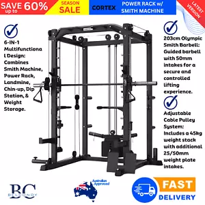 CORTEX SM-20 6-in-1 Power Rack with Smith & Cable Machine - Picture 1 of 13