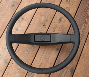 NEW LEATHER T25 T3 T4 VW Volkswagen Transporter LT28 Steering Wheel 450 MM - Picture 1 of 15