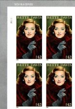 US #4350 MNH Plate Block 2008 Hollywood Actress Bette Davis Eve Jezebel [P1111]
