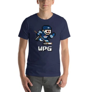 Maglietta Winnipeg Jets NES Hockey Team 8 bit vintage Nintendo t-shirt retrò - Foto 1 di 13