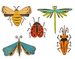 NEW Sizzix Thinlits Funky Insects 5PC #665364 Retail $24.99 by Tim Holtz - Picture 1 of 12