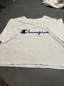 Nuevo Champion Mujer Crop Top Camiseta Auténtico Blanco Algodón - Imagen 1 de 4