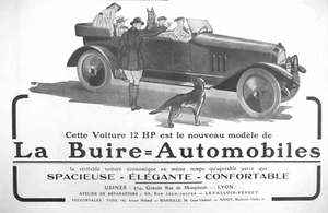 PUBLICITÉ DE PRESSE 1922 VOITURE 12 HP MODÈLE DE LA BUIRE AUTOMOBILES - Picture 1 of 1