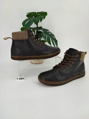 Botas de tornozelo femininas Dr Martens Maelly couro marrom com cadarço tamanho 7 EUA - Imagem 1 de 4