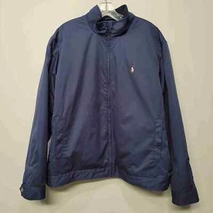 Giacca a vento vintage anni 80 Polo Ralph Lauren Harrington XL blu navy linea pile - Foto 1 di 8
