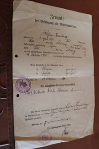 tolles altes Zeugnis zur Befähigung als Mittelschullehrer Kiel 1928 - Bild 1 von 2